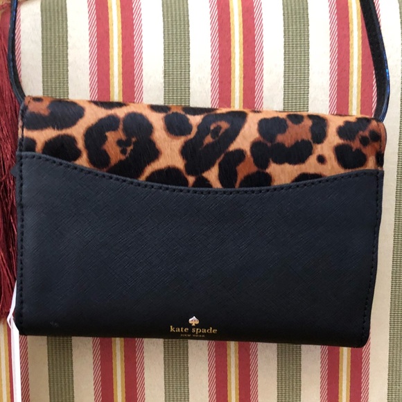 NWT Kate Spade Leopard Kitty Crossbody Bag - Picture 2 of 5